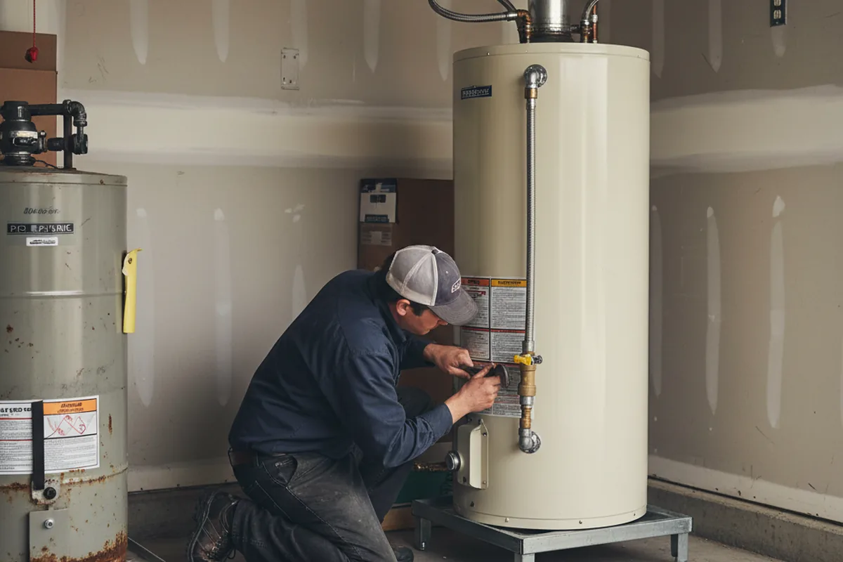 Water heater and shutoff valve replacement in Blocksburg